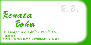 renata bohm business card